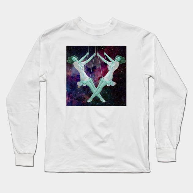 Swinging Space Ladies Long Sleeve T-Shirt by Zero Style